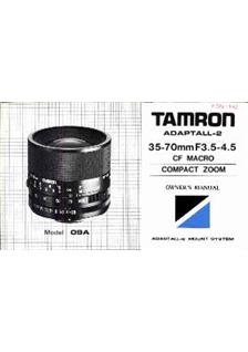 Tamron 35-70/3.5-4.5 manual. Camera Instructions.